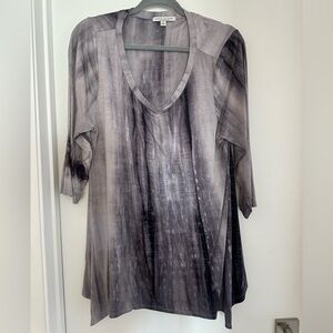 Green Envelope Charcoal Tie-Dye Tunic